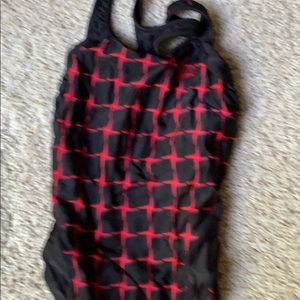 Speedo black and  red suit